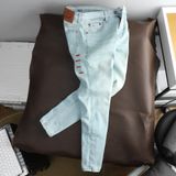 Quần Jean Nam LEVIS 511 WASH PREMIUM DÁNG DÀI Màu Xanh Trắng Form SlimFit Mềm Mịn Co Giãn Hàng Xuất Xịn Có Big Size
