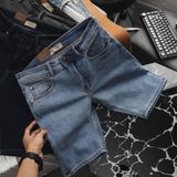 Quần Short Jean Nam XANH DENIM BURBERRY xịn logo TAG DA Thật, Khuy Nút Titan Hàng Xuất Xịn Cao Cấp Có Big Size
