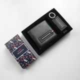 Set Ví (Bóp) Da Tommy Hilifiger + Móc khóa Da dây trơn Hàng FullBox Túi Giấy Quà Tặng Cực Sang