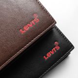Set Ví (Bóp) Da Bò ' Logo Đỏ + Móc khóa Da dây trơn 2 Màu Nâu Và Đen Hàng FullBox Túi Giấy Quà Tặng Cực Sang