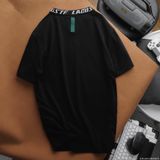 Áo Thun Nam Cổ Tròn, Áo Phông VIỀN CHỮ LOGO SAU CỔ LCST FRANCE LIMITED Logo Cá Thêu Hàng Xuất Xịn Hãng CÓ BIG SIZE
