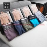 Hộp Pack 3 quần lót nam Boxer có 5 màu co giãn, thoáng khí, vải lụa cao cấp xuất xịn chính hãng