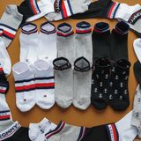 1 Đôi Vớ nam nữ Ngắn CHỮ ĐEN Viển Cổ Tommy Hilifiger
