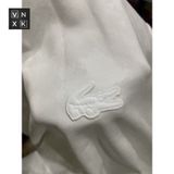 Áo Thun Nam Cổ Tròn, Áo Phông Màu Trắng LACOSTE FRANCE LIMITED Xuất Xịn Logo màu có big size