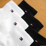 1 Đôi Vớ Dài Qua Mắt Cá Cao Cấp Xịn Chất Dày Êm Trơn Logo Viền Chỉ Chữ Basic Tommy Hilifiger