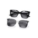 Mắt kính râm giới tính Chữ V GENTLEMONSTER Sal black color tròng kính Polarized phân cực chống tia hồng ngoại UV400