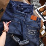 Quần Dài Jean Nam BURBERRY CHỮ TÚI Màu Xanh Form SlimFit Vải Jean Gân Kim Mềm Mịn Co Giãn Hàng Xuất Xịn Có Big Size