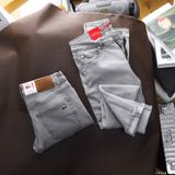 Quần Jean Nam LCST TRƠN CX018 MÀU XÁM Nhạt Form SlimFit Mềm Mịn Co Giãn Hàng Xuất Xịn Có Big Size0