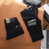 Quần Dài Jean Nam BURBERRY LOGO TÚI NAVY Đen Form SlimFit Vải Co Giãn Hàng Xuất Xịn Có Big Size