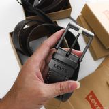 Thắt lưng (dây nịt) 2 mặt đen nâu ' Trơn may viền hàng xuất xịn Chuẩn Auth FullBox - Không bong tróc