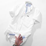 Áo sơ mi nam ngắn tay CÓ TÚI LCST COTTON CỔ CÀI KHUY công nghệ kháng khuẩn thời trang văn phòng lịch lãm có big size
