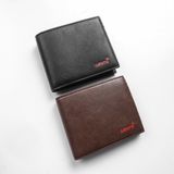 Set Ví (Bóp) Da Bò ' Logo Đỏ + Móc khóa Da dây trơn 2 Màu Nâu Và Đen Hàng FullBox Túi Giấy Quà Tặng Cực Sang