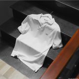 Áo Thun Nam POLO LCST CỔ V TRƠN KHÔNG NÚT VIỀN TAY SlimFit - Vải Chính Phẩm Nhẹ Mát Không Nhăn Cao Cấp Hàng Xuất Xịn