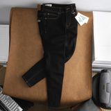 Quần Jean Nam LCST Màu Full Đen Muối Tiêu Chỉ Vàng CX024 Form SlimFit Mềm Mịn Co Giãn Hàng Xuất Xịn Có Big Size