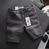 Quần Short Jean nam LCST MÀU XÁM KHÓI FULL CÚC ĐỒNG xịn logo cá sấu thêu 2 túi trước 2 túi sau CÓ BIG SIZE