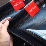 Quần Jean Nam LCST MÀU NAVY CX017 Lót Viền Ống Form SlimFit Mềm Mịn Co Giãn Hàng Xuất Xịn Có Big Size