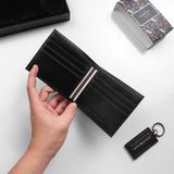Set Ví (Bóp) Da Tommy Hilifiger + Móc khóa Da dây trơn Hàng FullBox Túi Giấy Quà Tặng Cực Sang