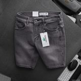Quần Short Jean nam LCST MÀU XÁM KHÓI FULL CÚC ĐỒNG xịn logo cá sấu thêu 2 túi trước 2 túi sau CÓ BIG SIZE