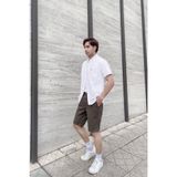 Áo sơ mi nam ngắn tay KHÔNG TÚI LCST cổ cài khuy vải OXFORD có túi 4 màu Full Tem Tag Code Hàng Cao Cấp Cực Xịn