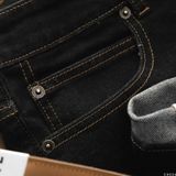 Quần Jean Nam LCST Màu Full Đen Muối Tiêu Chỉ Vàng CX024 Form SlimFit Mềm Mịn Co Giãn Hàng Xuất Xịn Có Big Size