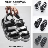Giầy Sandal Semir Chính Hãng 4 màu quai ngang nam chuẩn kiểu Hàn Quốc - quai sau tháo rời, lên chân Siêu êm mềm và đẹp
