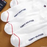 1 Đôi Vớ Dài Qua Mắt Cá Cao Cấp Xịn Chất Dày Êm Trơn Logo Viền Chỉ Chữ Basic Tommy Hilifiger