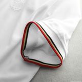 Áo Thun Nam Polo Thêu Sau Cổ BURBERRY VIỀN ĐỎ LONDON ENGLAND Vải Dệt Kim Cao Cấp Sang Trọng