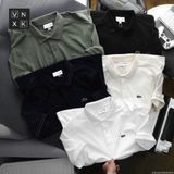 Áo Thun Nam POLO SHIRT LCST GOLF BASIC TRƠN VIỀN VÀNG Form Slimfit khuy Khắc Chữ xịn Logo Xanh thêu hàng xuất xịn