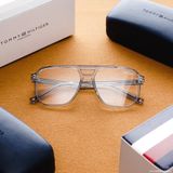Mắt Kính Giả Cận Gọng To Nam Nữ Tommy Hilifiger hàng xuất xịn chính hãng chống UV 400, chống trầy xước cao cấp