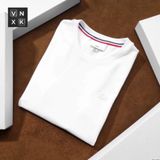 Áo Thun Nam Cổ Tròn, Áo Phông Màu Trắng LACOSTE FRANCE LIMITED Xuất Xịn Logo màu có big size