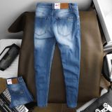 Quần Jean Nam LCST Màu Xanh Was Trắng Denim CX016 Form SlimFit Mềm Mịn Co Giãn Hàng Xuất Xịn Có Big Size