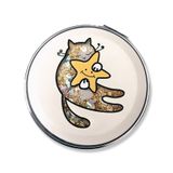 Gương MiNi 2 Mặt Cầm Tay Có Kim Tuyến họa tiết dễ thương MÀU NGẪU NHIÊN