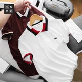 Áo Thun Nam Polo Shirt LCST VIỀN ĐỎ FRANCE Hàng Hiếm Vải Cotton Piqué Dệt Kim Hàng Xịn Cao Cấp Sang Trọng