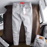 Quần Jean Nam LCST TRƠN CX018 MÀU XÁM Nhạt Form SlimFit Mềm Mịn Co Giãn Hàng Xuất Xịn Có Big Size0