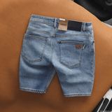 Quần Short Jean Nam XANH DENIM BURBERRY xịn logo TAG DA Thật, Khuy Nút Titan Hàng Xuất Xịn Cao Cấp Có Big Size