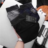 Quần Short Nam Đùi Logo Đai Đen Viền Ống Hàng Xuất Xịn Cao Cấp Vải Nhẹ Mát, Túi Khóa Ziper