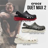 Giày Sục CROCS DUET MAX 2 CLOG Xuất Xịn Chính Hãng Full tem tag check code Quai dù logo cùng màu đế tăng chiều cao