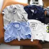 Áo sơ mi nam ngắn tay KHÔNG TÚI LCST cổ cài khuy vải OXFORD có túi 4 màu Full Tem Tag Code Hàng Cao Cấp Cực Xịn