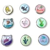 Gương MiNi 2 Mặt Cầm Tay Có Kim Tuyến họa tiết dễ thương MÀU NGẪU NHIÊN