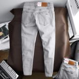 Quần Jean Nam LCST TRƠN CX018 MÀU XÁM Nhạt Form SlimFit Mềm Mịn Co Giãn Hàng Xuất Xịn Có Big Size0
