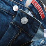 Quần Jean Nam LCST CX014 Màu Xanh Denim Cúc Đồng Logo 2 mặt Form SlimFit Mềm Mịn Co Giãn Hàng Xuất Xịn Có Big Size
