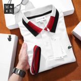 Áo Thun Nam Polo Shirt LCST VIỀN ĐỎ FRANCE Hàng Hiếm Vải Cotton Piqué Dệt Kim Hàng Xịn Cao Cấp Sang Trọng