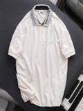 Áo Polo Nam Burberry chữ viền cổ LONDON ENGLAND Cao Cấp Form Regular Vải Mắt Cá Mập Mát Hàng Xuất Xịn 6 Màu