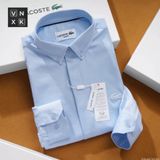 Áo sơ mi tay dài Không Túi GIẤU NÚT LCST LOGO THÊU VẢI COTTON LỤA HIẾM 6 MÀU siêu sang Hàng xịn Cao Cấp