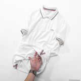 Áo Thun Nam Polo LCST TRƠN VIỀN CỔ NÚT XÀ CỪ Form Slimfit vải Mềm Mịn logo thêu cực đẹp 4 màu xám khói hàng xuất xịn