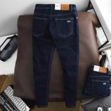 Quần Jean Nam LCST MÀU NAVY CX017 Lót Viền Ống Form SlimFit Mềm Mịn Co Giãn Hàng Xuất Xịn Có Big Size