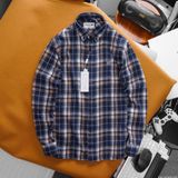 Áo Sơ Mi Caro Nam Tay Dài Flannel LCST CÁ XANH Vải Dạ Nhẹ Mềm Mại Form SlimFit Hàng Xịn Chuẩn Hãng Có Big size