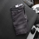 Quần Short Jean nam LCST MÀU XÁM KHÓI FULL CÚC ĐỒNG xịn logo cá sấu thêu 2 túi trước 2 túi sau CÓ BIG SIZE