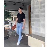 Áo Thun Nam Polo BASIC Bông Lúa Hàng Xuất Xịn Cao Cấp DV Vải Cực Mịn Mềm Mát Form Âu 4 Màu Cao Cấp
