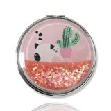 Gương MiNi 2 Mặt Cầm Tay Có Kim Tuyến họa tiết dễ thương MÀU NGẪU NHIÊN